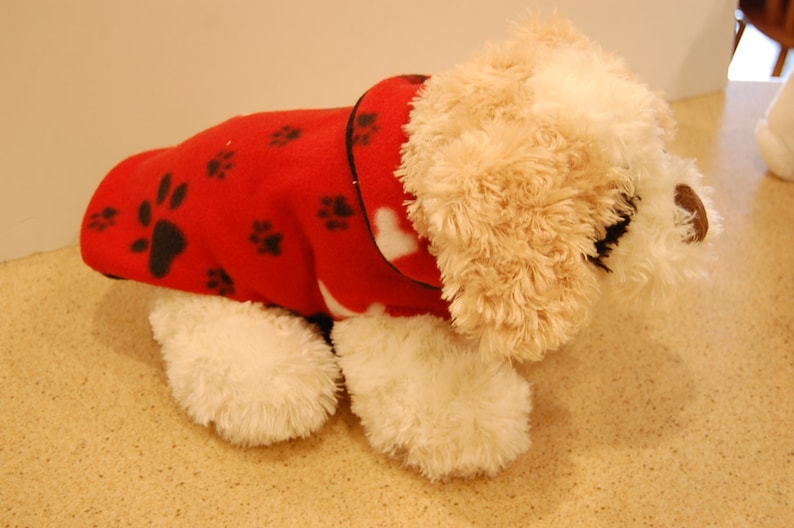 Kansas City Chiefs Hand Made Fleece Dog Coat--Choice of Size--from XS all the way up to 3X image 5