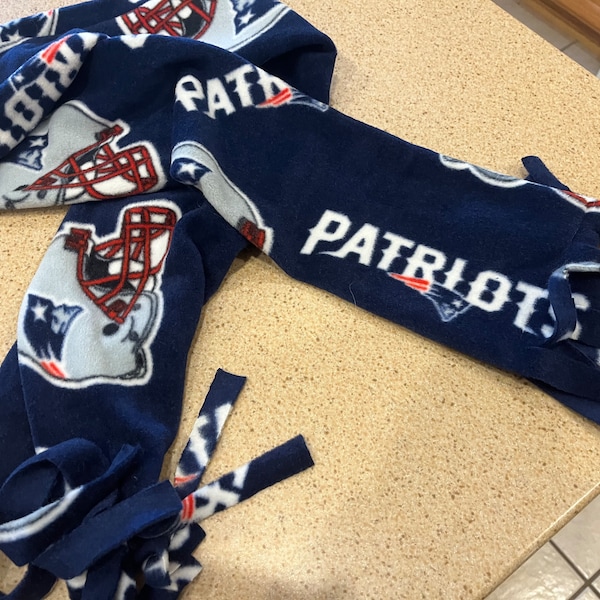 Hand Made Scarf--  New England Patriots Fleece