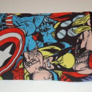 Handmade Travel Pillow Pillowcase--Avenger Fleece