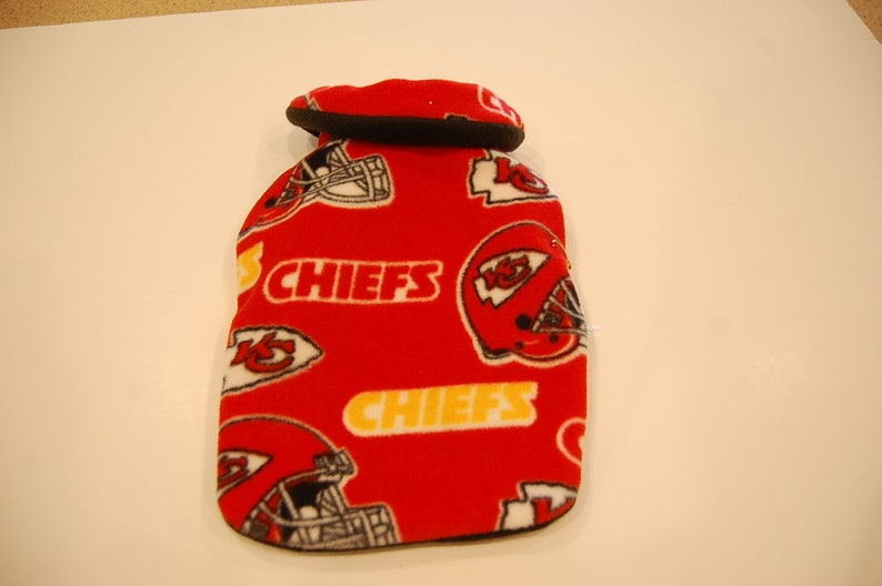 Kansas City Chiefs Hand Made Fleece Dog Coat--Choice of Size--from XS all the way up to 3X image 1