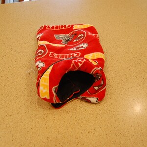 Kansas City Chiefs Hand Made Fleece Dog Coat--Choice of Size--from XS all the way up to 3X image 3