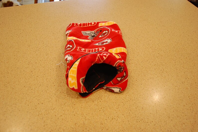 Kansas City Chiefs Hand Made Fleece Dog Coat--Choice of Size--from XS all the way up to 3X image 3