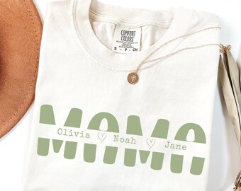 Comfort Colors® Personalized Mama Shirt With Kids Names, Mama T-Shirt, Mothers Day Gift For Mom Gifts, Mother's Day Gift, Cute Mama Tee