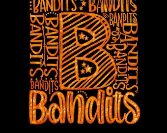 Bandits Collage Glitter Hoodie