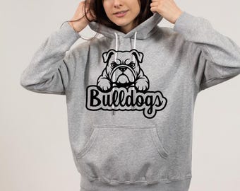 Bulldogs Personalized Glitter Hoodie
