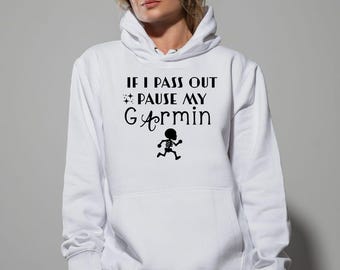 Pause My Garmin Glitter Race Day Sweatshirt