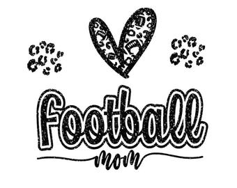 Football Mom Personalized Glitter Hoodie