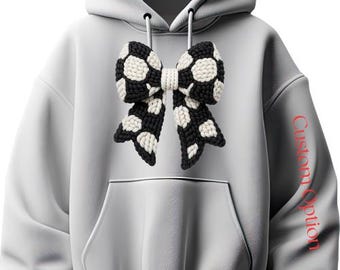 Soccer Bow Faux Yarn Custom Hoodie