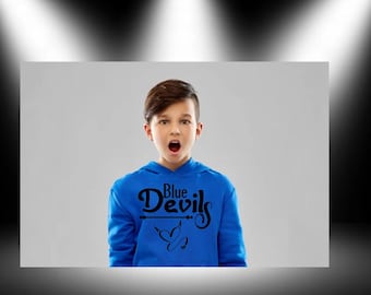 Blue Devils Personalized Glitter Hoodie