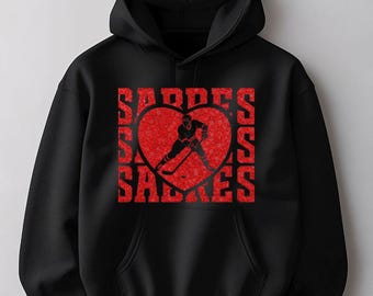 Sabres Love Glitter Hoodie