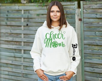Cheer Mom Personalized Glitter Hoodie