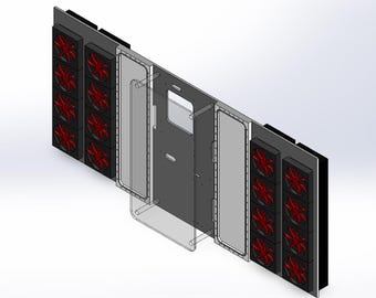 El mejor chasis para juegos de pared con refrigeración líquida personalizada y radiadores Distroplate mi 2/4, chasis para PC de pared, chasis para PC