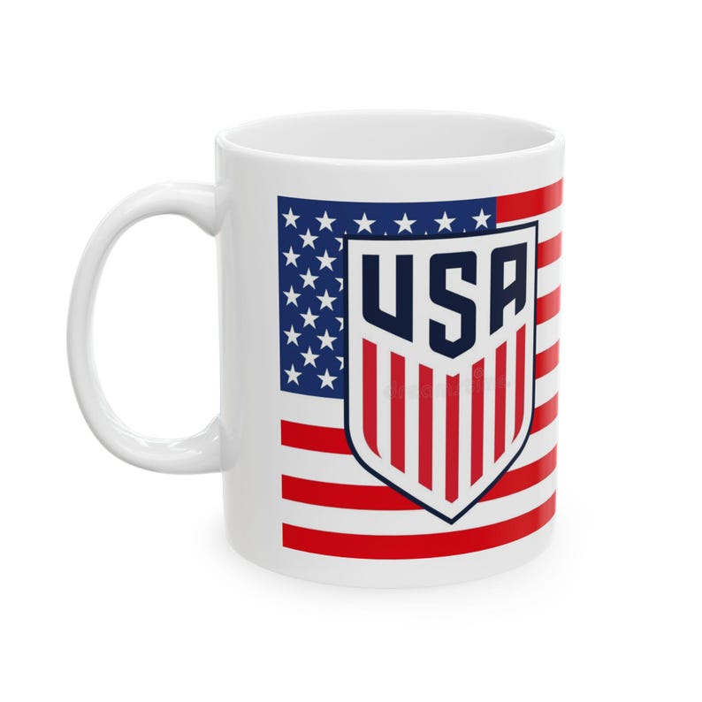USA Soccer Ceramic Mug, (11oz, 15oz), USMNT Coffee Mug, USA World Cup 2026 Mug image 2