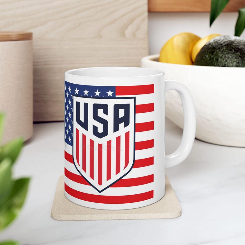 USA Soccer Ceramic Mug, (11oz, 15oz), USMNT Coffee Mug, USA World Cup 2026 Mug image 5