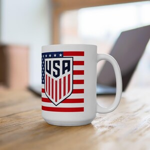 USA Soccer Ceramic Mug, (11oz, 15oz), USMNT Coffee Mug, USA World Cup 2026 Mug image 7