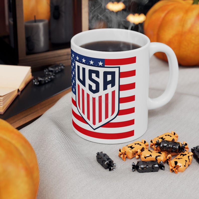USA Soccer Ceramic Mug, (11oz, 15oz), USMNT Coffee Mug, USA World Cup 2026 Mug image 4