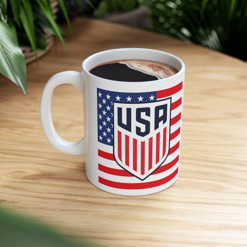 USA Soccer Ceramic Mug, (11oz, 15oz), USMNT Coffee Mug, USA World Cup 2026 Mug image 6