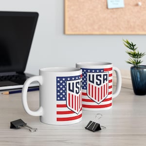 USA Soccer Ceramic Mug, (11oz, 15oz), USMNT Coffee Mug, USA World Cup 2026 Mug image 3