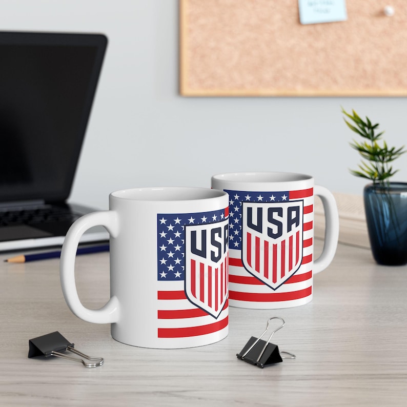 USA Soccer Ceramic Mug, (11oz, 15oz), USMNT Coffee Mug, USA World Cup 2026 Mug image 3