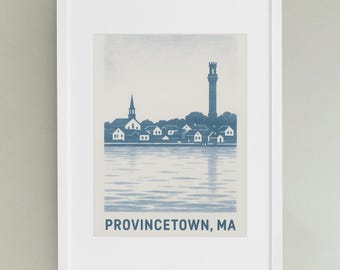 Provincetown Cape Cod-tryck: Konst från kusten i New England (digital nedladdning)