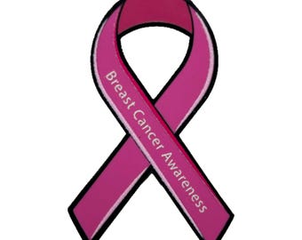 Breast Cancer Awareness Ribbon - Lapel Pin With Magnet