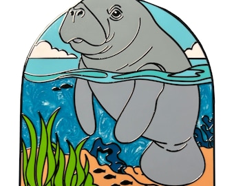 National Manatee Appreciation Day Pin With Magnet