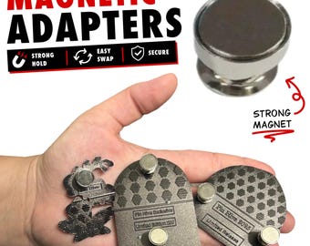Adaptadores magnéticos para pins de esmalte (paquete de 6). Convierte cualquier pin en un imán. Sin pegamento.