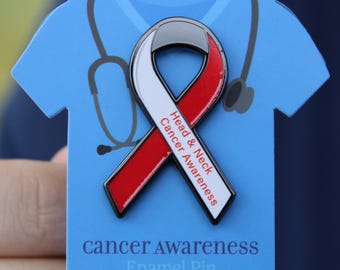 Head & Neck Cancer Enamel Pin - Awareness Ribbon Lapel Pin, Support Nursing and Survivor Gift
