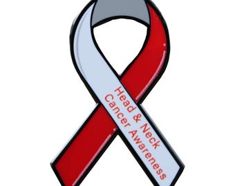 Head & Neck Cancer Awareness Ribbon - Lapel Pin With Magnet