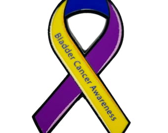 Pin con cinta de concienciación sobre el cáncer de vejiga con imán