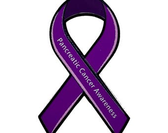 Pancreatic Cancer Awareness Ribbon - Lapel Pin With Magnet