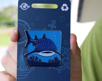Whale Shark Enamel Pin - Ocean Creatures Lapel Pin, Shark Lover Marine Life Gift