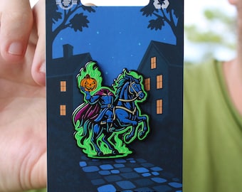Headless Horseman Hard Enamel Pin - Legend of Sleepy Hollow, Halloween Gift