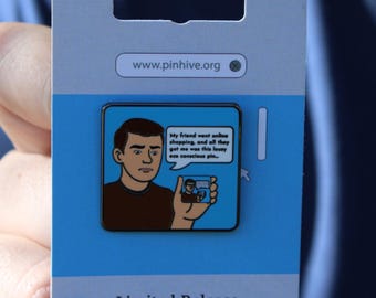 Eco Conscious Gag Gift Pin - Funny Sarcastic Online Shopping Gift - Humorous Enamel Pin