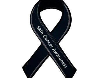 Skin Cancer Awareness Ribbon - Lapel Pin With Magnet