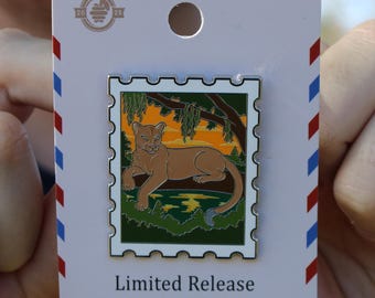 Florida Panther Postage Stamp Pin