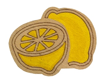 Lemons - Wooden Pin & Magnet