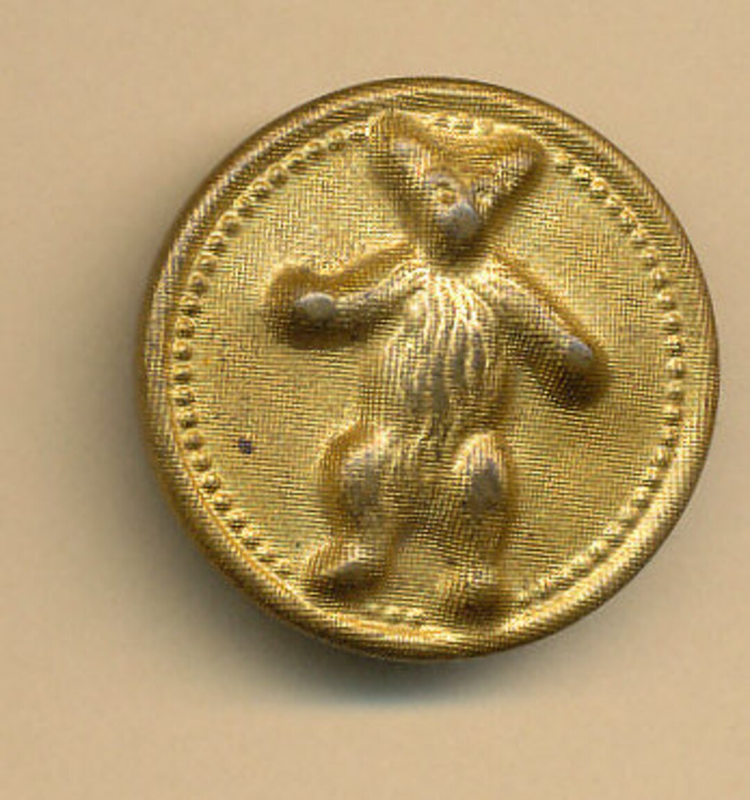 Antique Buttons Teddy Bear Button Brass Ca. 1920's Etsy