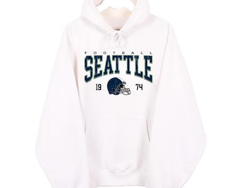 Vintage Seattle Football Sweatshirt, Seattle Football Hoodie , Custom Football Jersey, Gift for Seattle Fan, Football Sunday Shirt