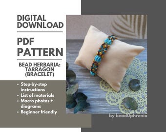 Schema per braccialetto con perline a chevron – Tutorial di perline per principianti (PDF da scaricare)