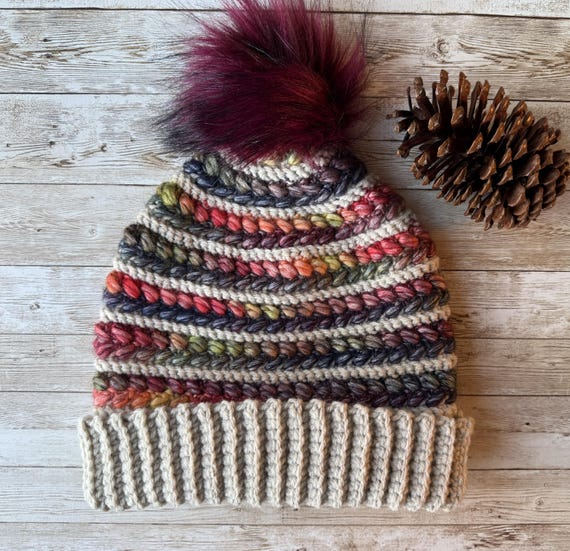 Crochet Beanie for Women-handmade Multicolor Winter Hat  display picture 1
