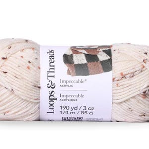 Loops & Threads Impeccable Aran Tweed Yarn, Worsted Weight Acrylic