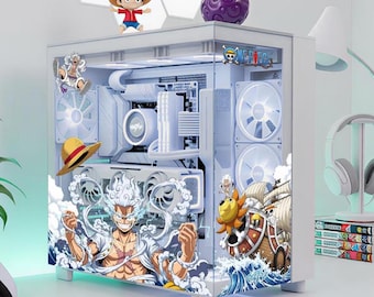 Anime Pirate PC Case Skin, Warrior Gaming PC Decal, Custom Size, RGB Compatible