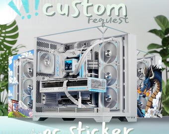 Custom PC Case Skin, Sticker - Personalized Gaming Pc Decal - Gift For Gamer