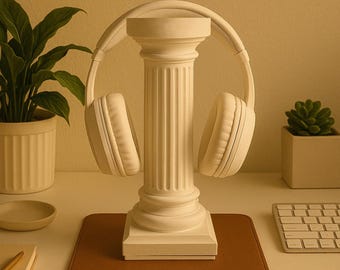 Classic Column Headphone Stand: Cozy Gamer Desk Organizer - Gamer Gift
