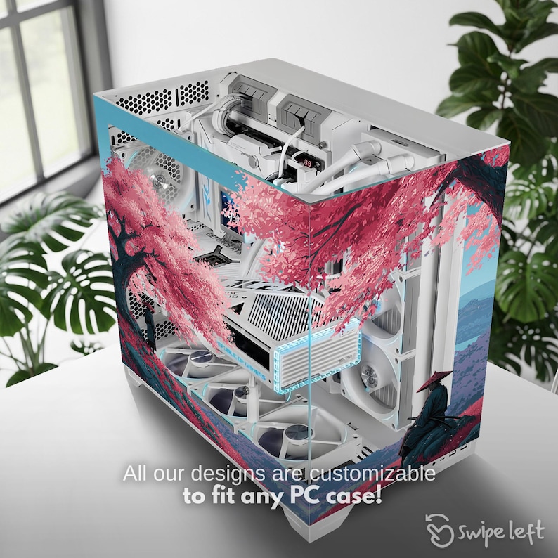 Samuri Pc Sticker Samurai Gaming PC Case Sticker, - Warrior Pc Skin, Decal - Gift for ...