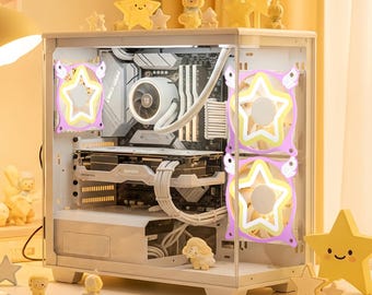 Star Fan Cover - Cardcaptor Sakura Fan Grill - Gaming Decor, 120mm Gift for Gamer Girl