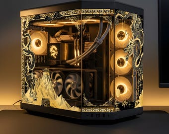 Ancient Dragon PC Case Skin, Sticker - Special Edition Gaming Pc, Decal Gift For Gamers