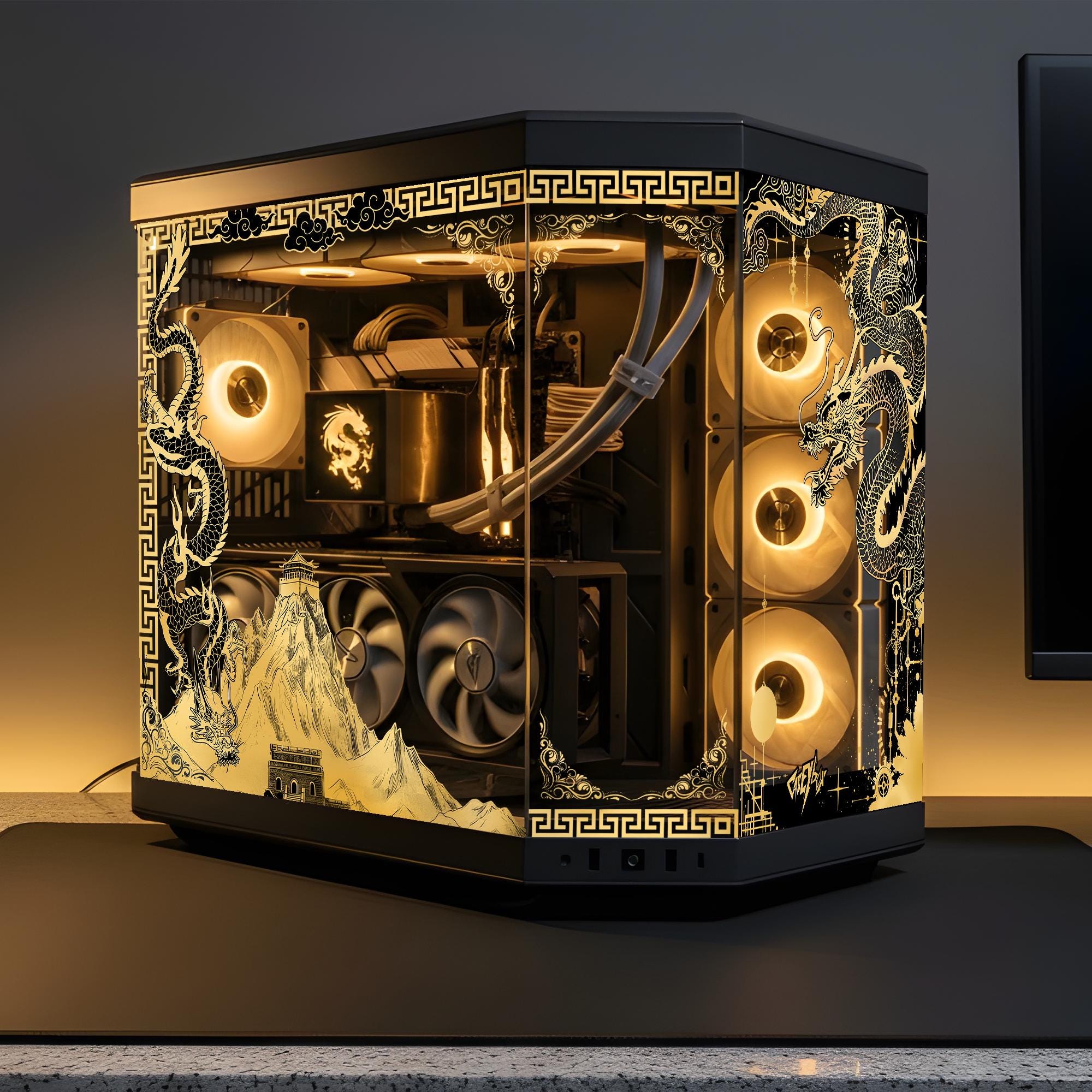 Ancient Dragon PC Case Skin, Sticker - Special Edition Gaming Pc, Decal ...