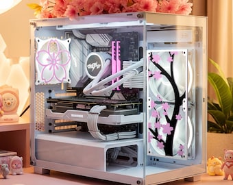 Sakura Cherry Blossom PC Fan Cover: Custom 3D Printed Grill - 120mm 240mm 360mm